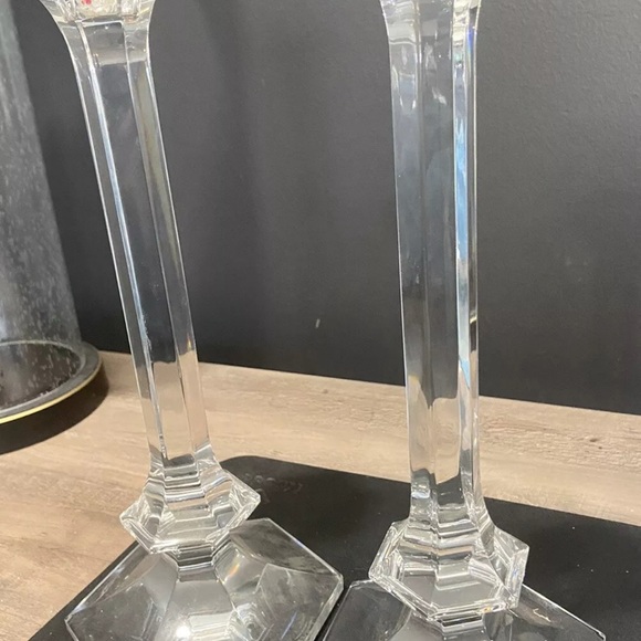 Val St Lambert  "Elysee" Candlesticks - Picture 5 of 9